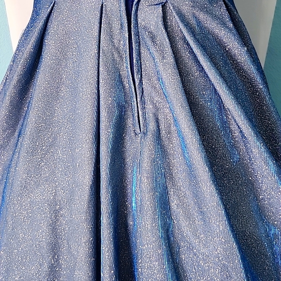 Beautiful Sparklying Holographic Blue Prom Dress - Picture 7 of 7